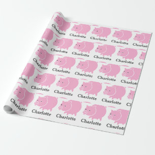 Schwein Ferkel Bauernhof Tier Schwein Cartoon Geschenkpapier