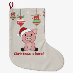 Schwein Frohe Weihnachtstiere Schweine Große Weihn Großer Weihnachtsstrumpf