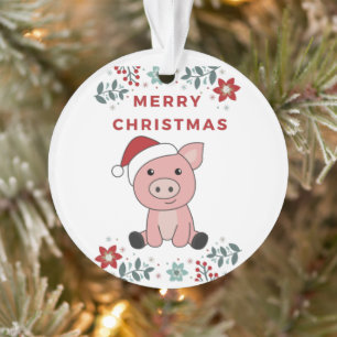 Schwein Frohe Weihnachtstiere Schweine Ornament