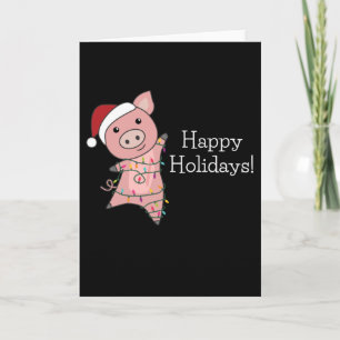 Schwein Frohe Weihnachtstiere Schweinekarte Karte