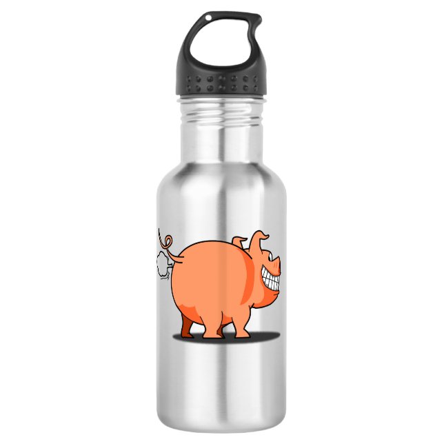 Schwein-Furz-Flasche Trinkflasche (Vorderseite)