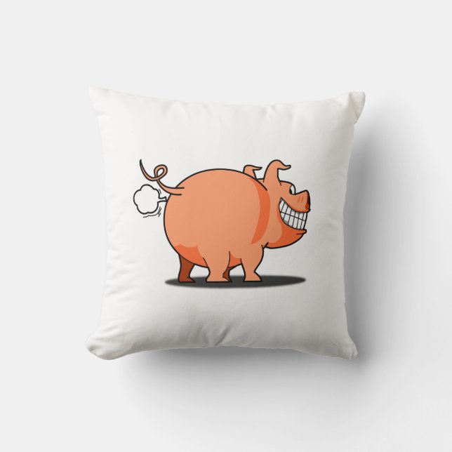 Schwein-Furz-Kissen Kissen (Vorderseite)