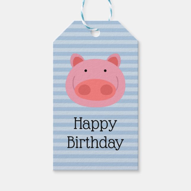 Schwein Geschenkanhänger (Vorderseite)
