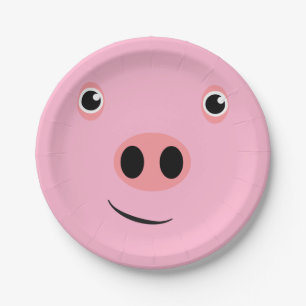 Schwein-Gesicht Pappteller