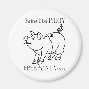 SCHWEIN-GRIPPE-PARTY MAGNET