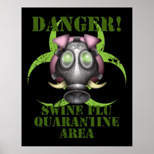Schwein-Grippe-Plakat Poster