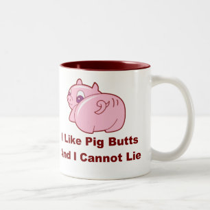 Schwein-Hintern Zweifarbige Tasse