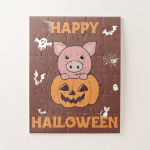 Schwein in Pumpkin Sweet Schweine Happy Halloween