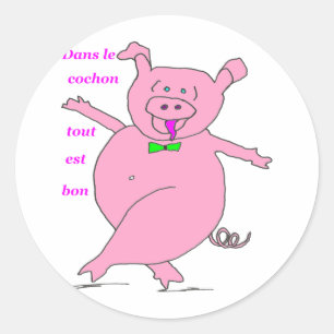 SCHWEIN IST ALLES GUTES 1.PNG RUNDER AUFKLEBER