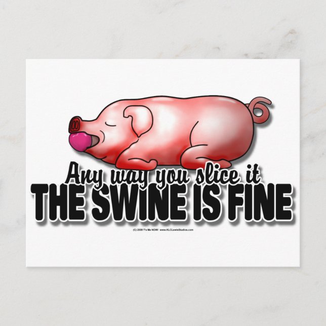 Schwein ist fein postkarte (Vorderseite)