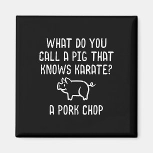 Schwein kennt Karate Schweinekotelett Lustiger Sch Magnet