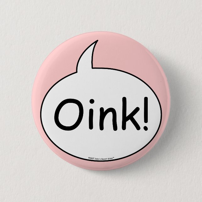 Schwein-Kostüm-Knopf Button (Vorderseite)