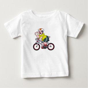 Schwein mit Fahrrad und Helm Baby T-shirt