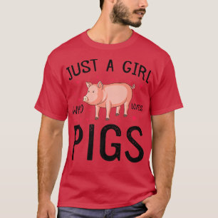 Schwein mit Herz Grafik nur ein Mädchen, das Schwe T-Shirt