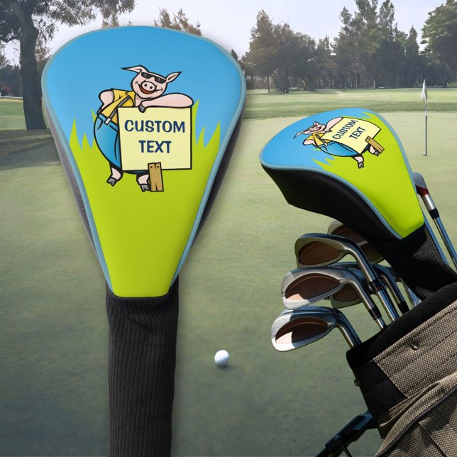 Schwein mit Zeichen Golf Headcover (Von Creator hochgeladen)