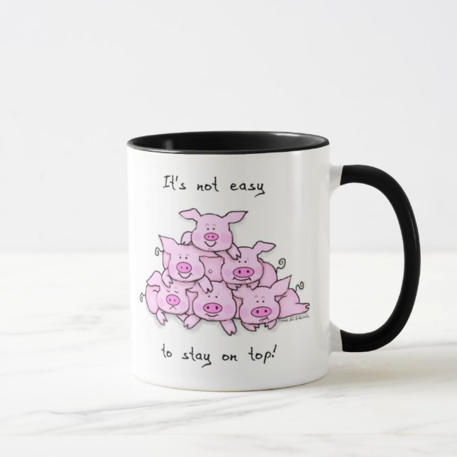 Schwein-Pyramide-Kaffee-Tasse Tasse (Rechts)