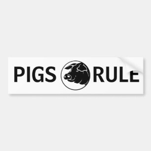 Schwein-Regel-Autoaufkleber Autoaufkleber