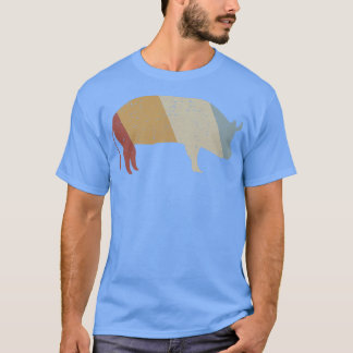 Schwein Retro-Stil Vintage Premium T-Shirt