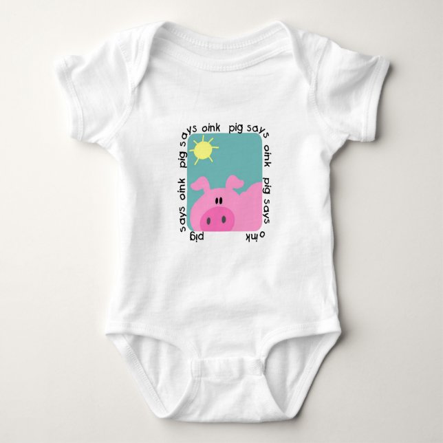 Schwein sagt Oink T-Shirts und Geschenke (Vorderseite)
