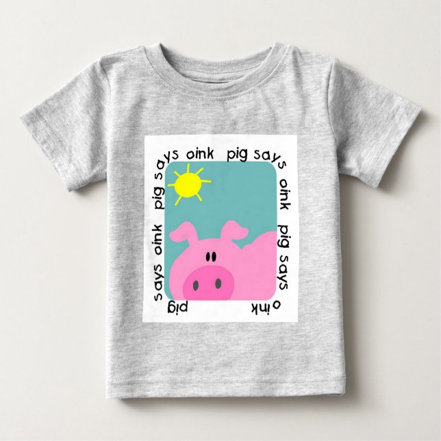 Schwein sagt Oink T - Shirts und Geschenke (Vorderseite)