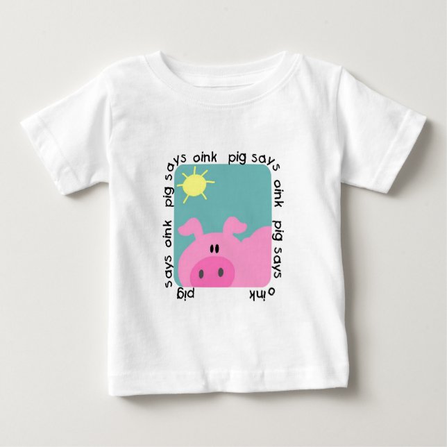 Schwein sagt Oink T-Shirts und Geschenke (Vorderseite)
