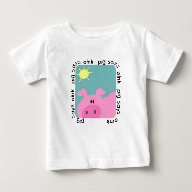 Schwein sagt Oink T-Shirts und Geschenke (Vorderseite)