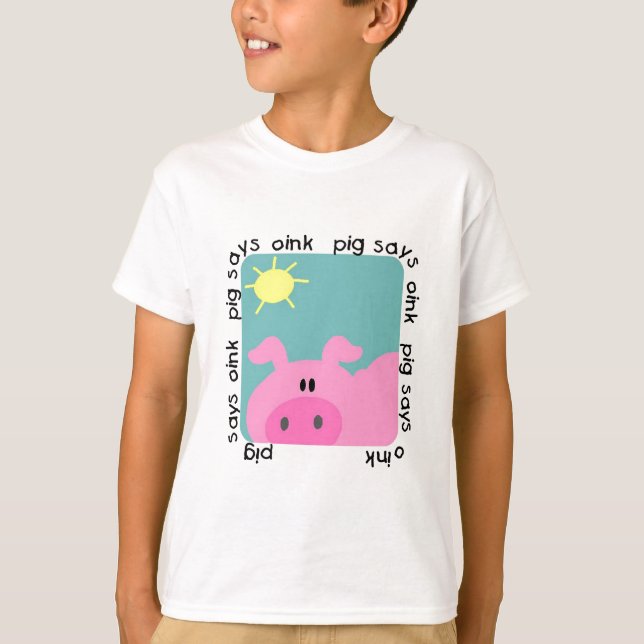 Schwein sagt Oink T - Shirts und Geschenke (Vorderseite)