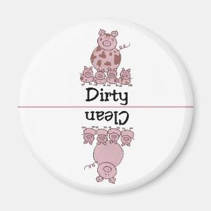 Schwein-sauberer schmutziger Spülmaschinen-Magnet Magnet