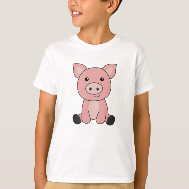 Schwein Schwein Piglet Muschel Puddle Schlamm T-Shirt (Vorderseite)