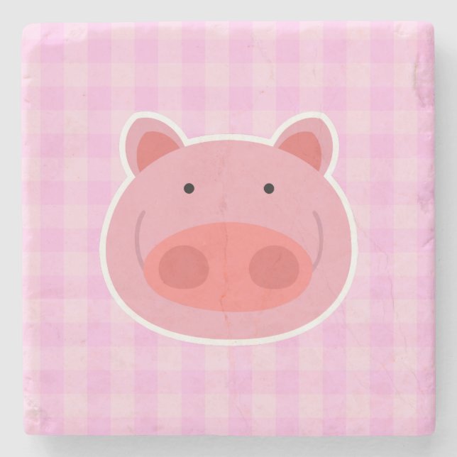 Schwein Steinuntersetzer (Vorderseite)