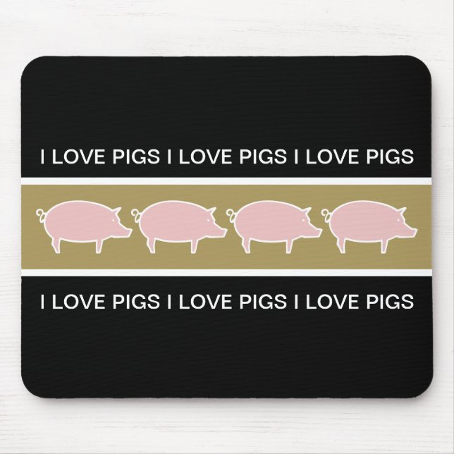 Schwein-Thema-Mausunterlagen Mousepad (Vorne)