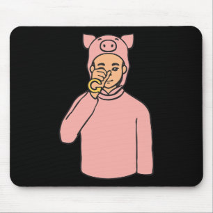Schwein Tier ASL Handgeste Taub Hörverlust Bewusst Mousepad
