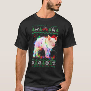 Schwein Tier Hässlicher Pullover Weihnachten Welpe
