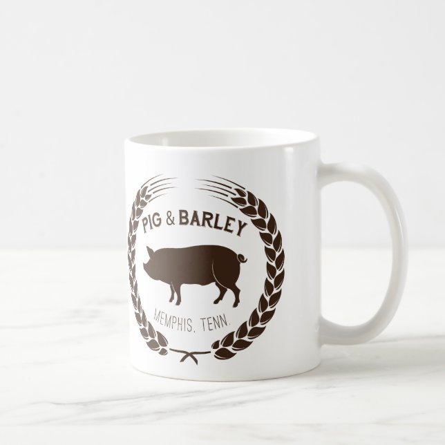 Schwein-u. Gersten-Tasse Kaffeetasse (Rechts)