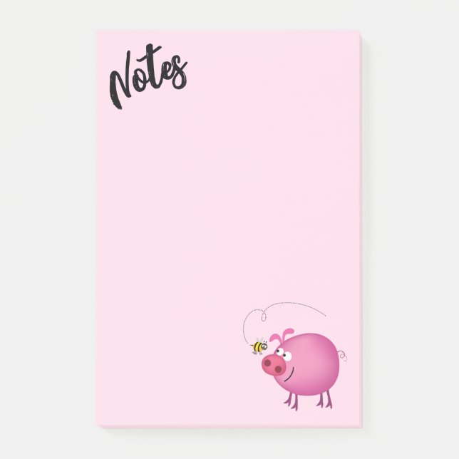 Schwein und Bienenfreunde  Post-it Klebezettel (Vorderseite)