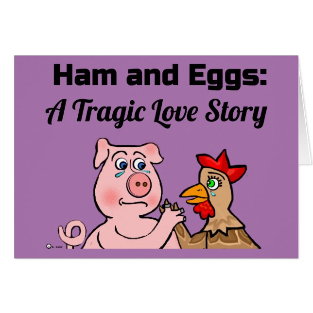 Schwein und Hen A Cartoon Vegan Tragödie (Vorderseite (Horizontal))