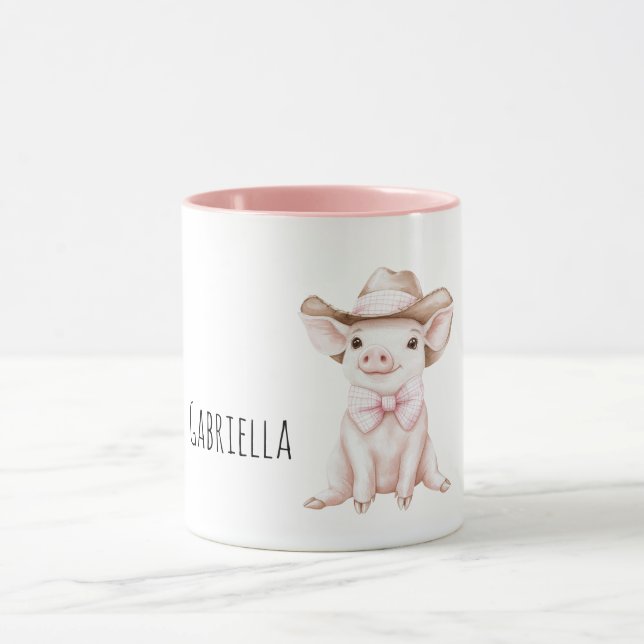 Schwein vom Pink Bow Farm Tasse (Zentrum)