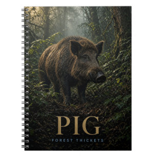 Schwein Wald Dickicht Wildtier TIER Notizblock