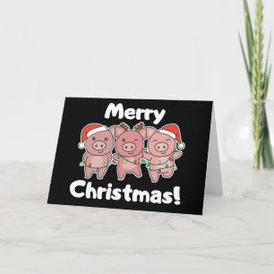 Schwein Weihnachten Niedliche Schweine Frohe Weihn