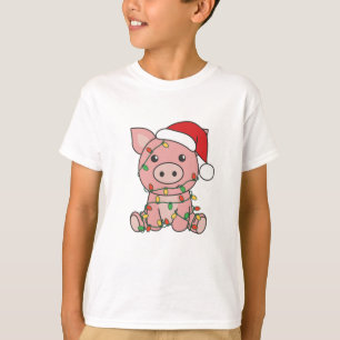 Schwein Weihnachts Wintertiere Schweine T-Shirt