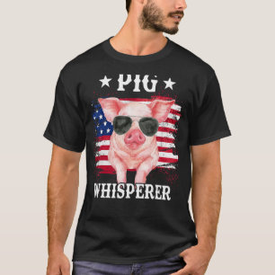 Schwein Whisperpig für Männer Hog Bauer T-Shirt