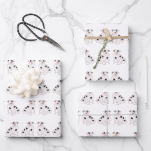 Schwein Wrapping Paper Flat Sheet Set 3 Geschenkpapier Set