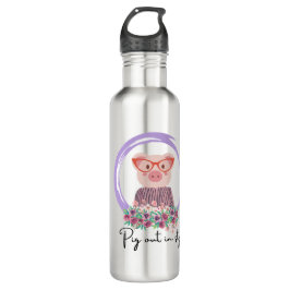 Schwein-Zitat Edelstahlflasche