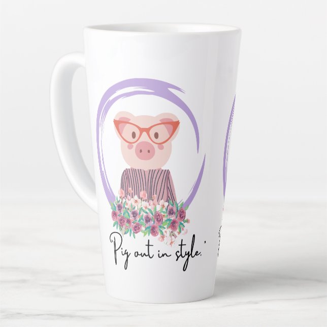 Schwein-Zitat Milchtasse (Linke Ecke)