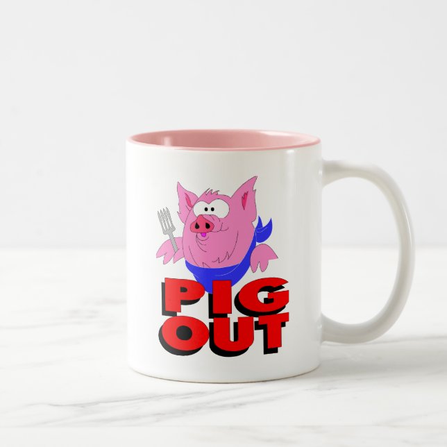 Schwein Zweifarbige Tasse (Rechts)