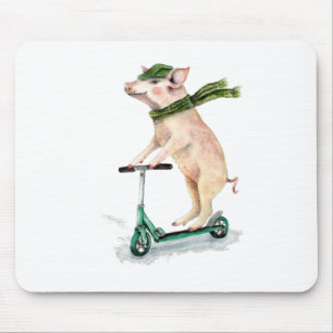 Schweine auf einem Roller Mousepad