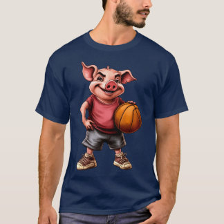 Schweine Basketball Player / Basketball Schweinefi T-Shirt
