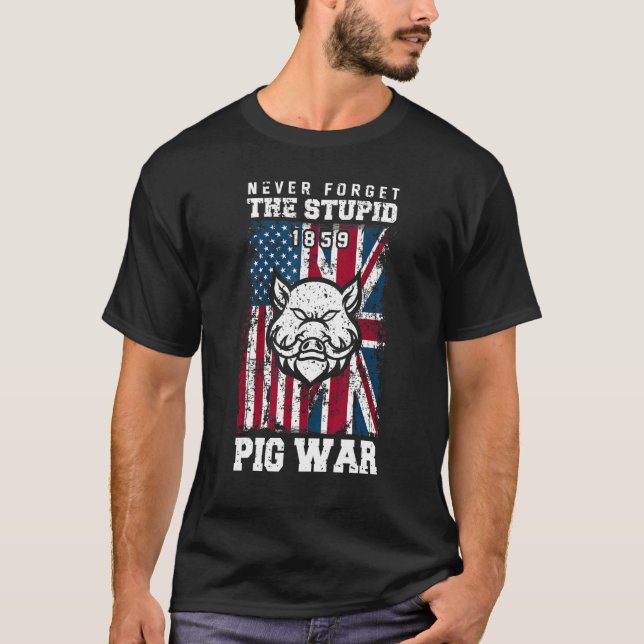 Schweine Bauer vergessen nie den dummen Schweinekr T-Shirt (Vorderseite)