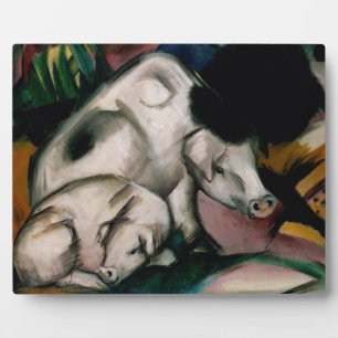 Schweine, c.1912 (Öl auf Leinwand) Fotoplatte