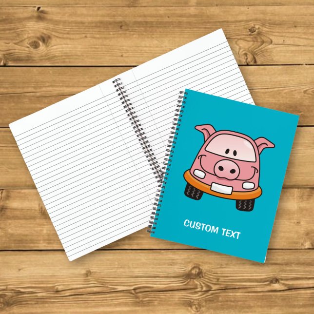 Schweine-Comic-Auto Notizbuch (Von Creator hochgeladen)